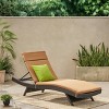 Salem Brown Wicker Adjustable Chaise Lounge - Caramel - Christopher Knight Home: UV & Weather-Resistant, Iron Frame, No Assembly Required - 3 of 3