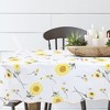 53"x53" Vinyl Water Oil Resistant Printed Tablecloths Yellow Sunflower - PiccoCasa - 3 of 4