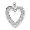 Black Bow Jewelry 14k White Gold Cutout Open Heart Pendant - 3 of 4