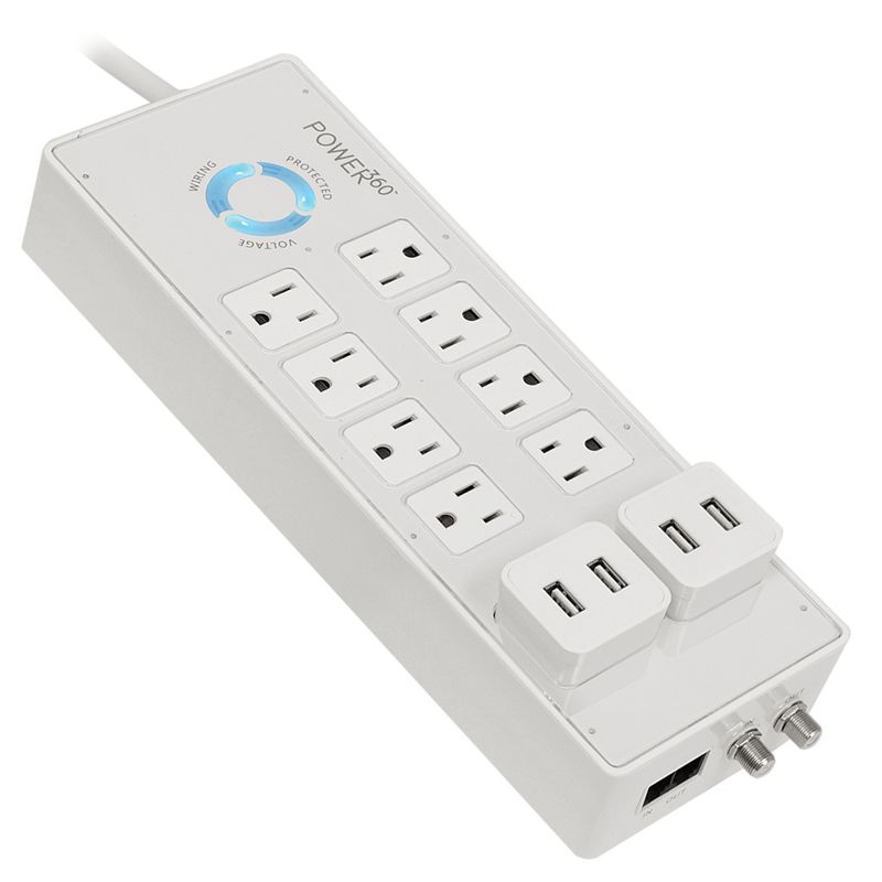 Panamax® Power360® 8-Outlet Floor Strip with USB Pluggables, 1 of 6