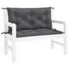 vidaXL Garden Bench Cushion Set of 2 Anthracite - 3 of 4