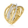 Ross-Simons 0.50 ct. t.w. Diamond Beaded Highway Ring  in 14kt Yellow Gold - 3 of 4