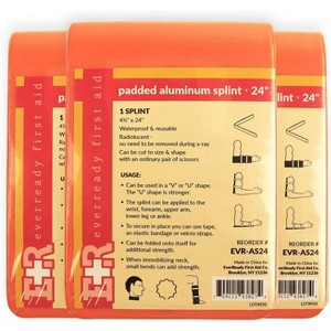 Padded Universal Aluminum Splint - 4.25" X 24" - Flat Folded - 1 of 4