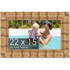 PosterPalooza | 22x15 Wide Bamboo Picture Frame, UV Acrylic, 4 Finishes - Brown, Black, Silver, and Natural - 2 of 4