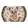 Earth Rugs Jackalope Portrait Printed Coaster – 5"x5" Braided Jute Square, Rustic Cabin Novelty Accent - 3 of 3