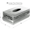 Creative Scents Brushed Nickel Rectangle Tissue Box - 3 of 4