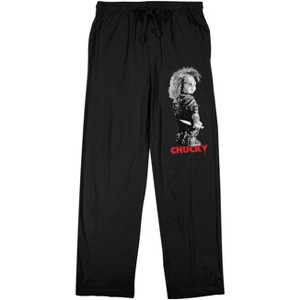 Chucky My Chucky Knife Men's Black Sleep Pajama Pants - 1 of 2