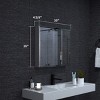 HBEZON Medicine Cabinet with Mirrors, Recess/Wall Mount Bathroom Cabinet, Adjustable Shelves, Soft-Close Hinge, Rectangular, Aluminum - 3 of 4