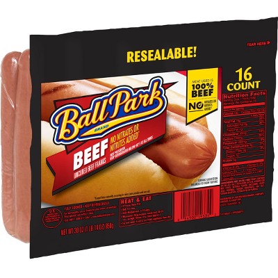 Ball Park Beef Franks - 30oz/16ct