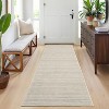 Modern Striped Rug  Soft Low Pile Area Rug for Living Room Bedroom Neutral Carpet with Non Slip Backing Contemporary Floor Rug for Home Decor - 2 of 4