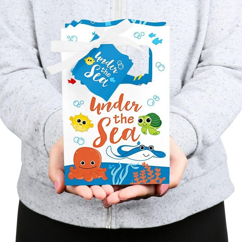 Big Dot of Happiness Under the Sea Critters - Baby Shower or Birthday Party Favor Boxes - Set of 12, 5 of 8