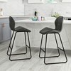 Set of 2, Leather Bar Chair with High-Density Sponge, PU Chair Counter Height Pub Kitchen Stools for Dining room,homes,bars, kitchens - 4 of 4