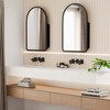 Wooakway 36"H*24"W Arch Wood Medicine Cabinet with Adjustable Shelves Recessed Wall Cabinet Wall Mounted Bathroom Storage Cabinet with Mirror - 2 of 4
