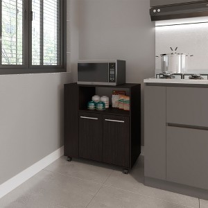 Kitchen Cart with Open Shelf and Double-door Cabinet - 1 of 4