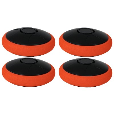 Sunnydaze Indoor Replacement Durable Plastic Electronic Rechargeable Hover Air Hockey Puck - 2" - Red and Black - 4pk
