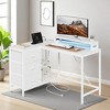 ODK L Shaped Computer Desk with Drawers Shelves Corner Gaming Desk Home Office Workstation Modern Ergonomic Design - 4 of 4