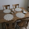 Anna-Kaci 4 Set Round Crochet Lace Placemats with Floral Pattern 11.8 in - White - 2 of 4