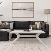 Plank+Beam Solid Wood Cross Leg Rectangular Coffee Table, 48" Coffee Table for Living Room - 2 of 4