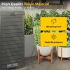 East Oak 31 Gal Resin Outdoor Trash Can Gray - 4 of 4