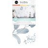 RoomMates Dancing Leaves Wall Decal Blue: Peel & Stick, Modern Botanical Decor, Vinyl, 48 Pieces - 2 of 4