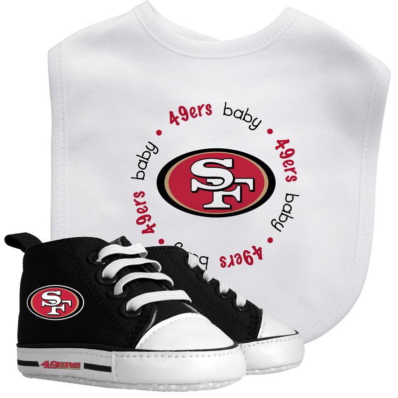 Baby Fanatic 2 Piece Bid and Shoes - NFL San Francisco 49ers - White Unisex Infant Apparel, 1 of 4