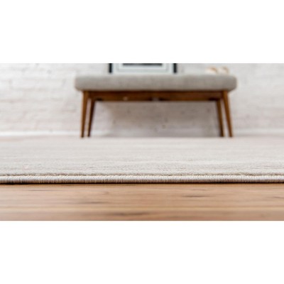 Sleek Beige Gradient 5' x 8' Rectangular Easy-Care Rug