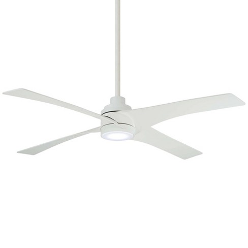 56" Minka Aire Modern Indoor Ceiling Fan with LED Light Remote Control Flat White for Living Room Kitchen Bedroom Family Dining - image 1 of 4