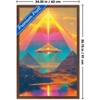 Trends International Ray Heere - UFO Pyramid 1 Framed Wall Poster Prints - 3 of 4