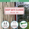 Unique Bargains Home Aluminum Reflective Keep Gate Closed Thank You Sign Fade Resistant 2 Pcs - 4 of 4