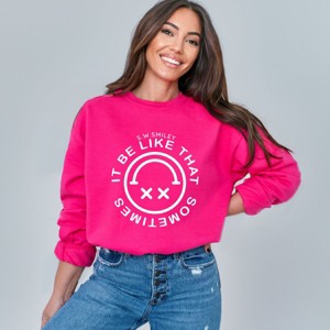 Simply Sage Market S.W.Smiley It Be Like That Smiley Face Sweatshirt - 1 of 4
