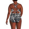 Lands' End Women's Chlorine Resistant V-neck Midkini Swimsuit Top and High Leg High Waisted Bottoms 2 Piece Set - 2 of 3