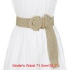 Allegra K Women's Wide Woven Waist Belts Braided Belts for Dress Chunky Buckle 23.62-35.43" - 4 of 4