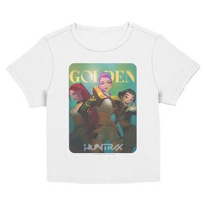 Juniors KPop Demon Hunters Huntrix Trio Golden Photocard T Shirt - 1 of 4