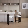 NicBex Set of 2 Bar Stools for Kitchen Island,26 inch Upholstered Counter Bar Stools with Black Metal Legs,Bar Chairs for Dining Rooms,Kitchens - 2 of 4