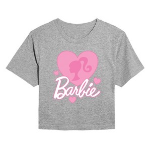 Women's - Barbie - Love Hearts Cropped Graphic T-Shirt - 1 of 4