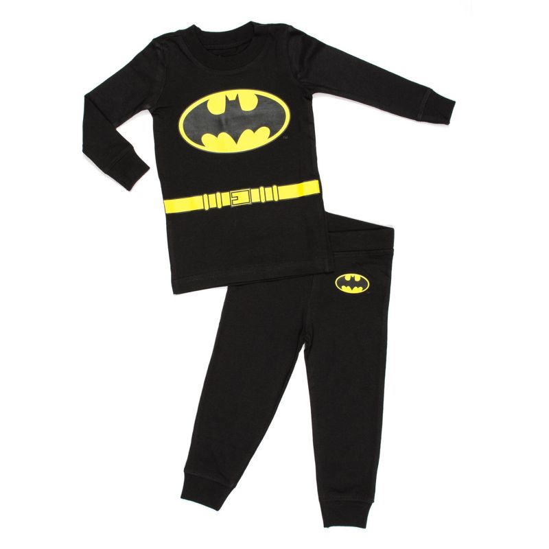 DC Comics Boys Batman Logo Dark Knight Costume Pajama Set, 3 of 6