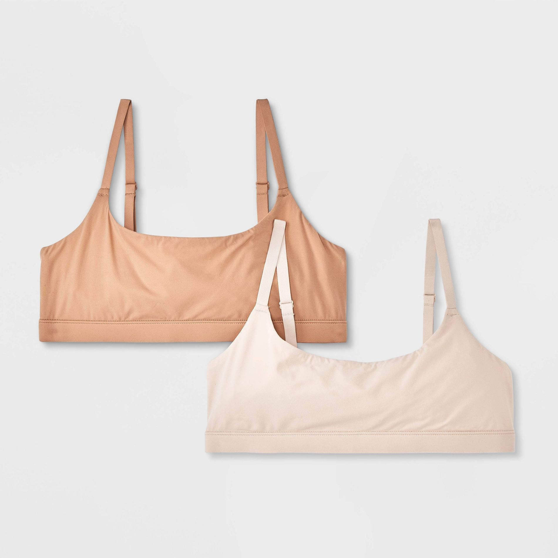 Girls' 2pk Fits All Scoop Bra - art class™