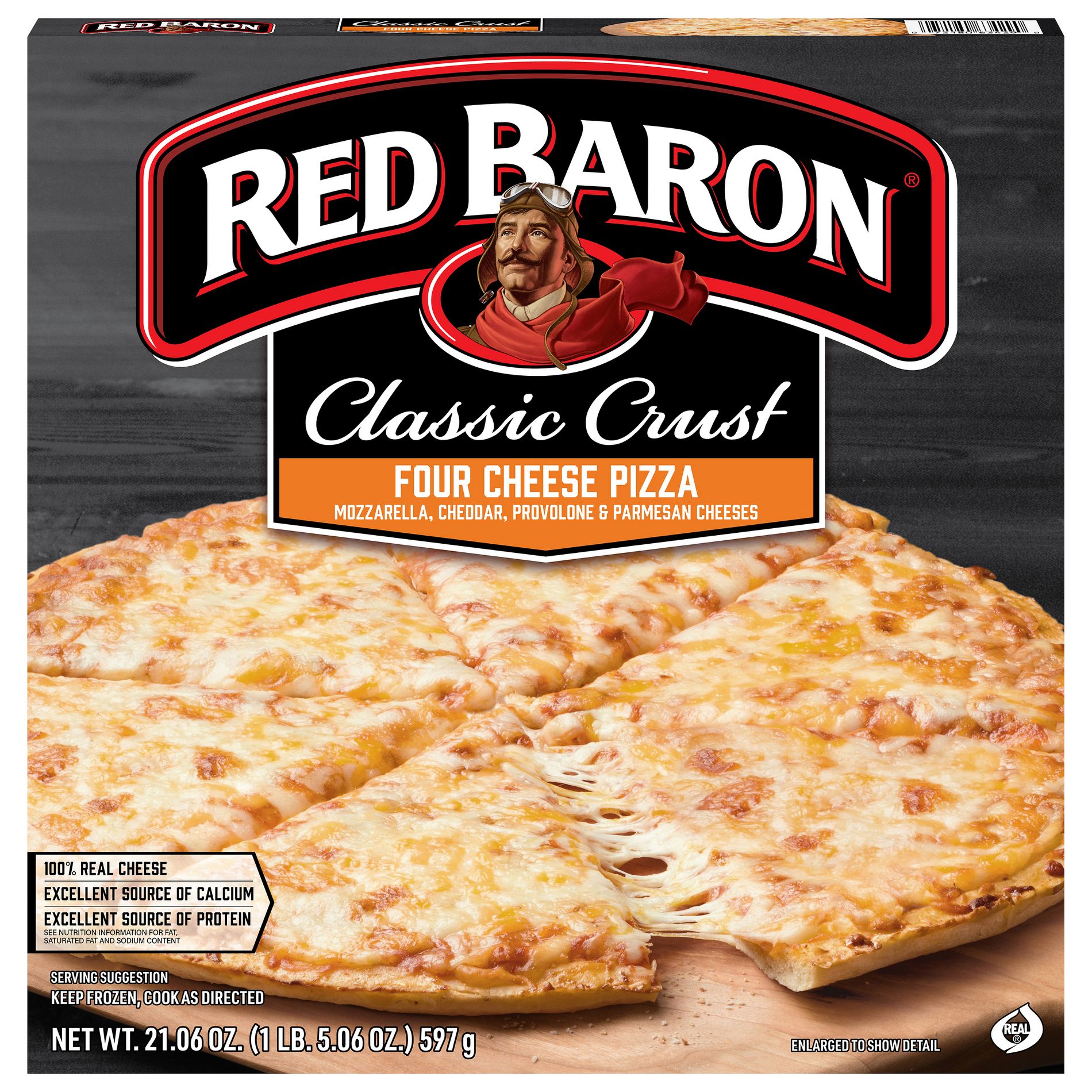 Red Baron Four Cheese Classic Crust Frozen Pizza - 21.06oz