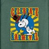 Women's - Peanuts - Snoopy Celebrate Karneval Lightweight French Terry Wide Neck Long Sleeve Shirt - 2 of 4