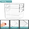 Sorbus 4 Pack Medium Clear Plastic Storage Bins with Handle - Organization and Storage for Laundry Room, Closet, Under Sink, Bathroom and more - 3 of 4