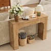 Farmhouse Console Table - Narrow Wood Entryway Sofa Table Behind Couch, Slim Rustic Hallway Furniture for Living Rooms, Foyers, and Apartments - 2 of 4