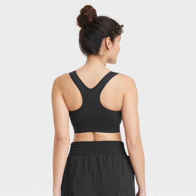 Women's Seamless Medium Support Racerback Sports Bra - All In Motion™, 3 of 8