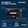 Autotek Street Machine 3600 Watt 2 Channel Car Audio Amplifier with Equalizer to Optimize Frequencies for Subwoofers and Full-Range Speakers - 4 of 4