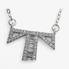 Anna-Kaci Silver Tone Initial Letter Pendant Necklace with Crystal Rhinestone Accents - 3 of 4