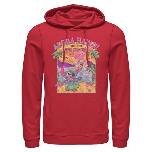 Men's Lilo & Stitch Aloha Hawaii Come Visit the Islands Pull Over Hoodie - 1 of 4