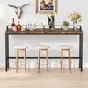 Kumasinova 70.9 Inch Console Table with Metal Legs,Entryway Console Table behind Couch,Sofa Table for Hallway,Living Room & Entryway,Brown - 2 of 4