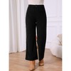 INSPIRE CHIC Women's Corduroy Casual High Waisted One Buttoned Wide Leg Pants with Pockets - 3 of 4