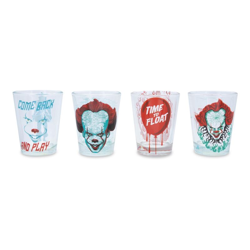 Silver Buffalo IT Pennywise 2-Ounce Mini Shot Glasses | Set of 4, 1 of 7