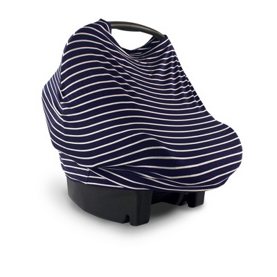 Yoga Sprout Baby Unisex Multi-use Car Seat Canopy, Navy Stripe, One Size