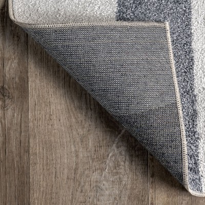 Renee Abstract Shapes Multicolor Washable Synthetic Area Rug